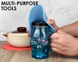 Trivets for Hot Pots and Pans 4 Pieces Heat Resistant Silicone Trivets for Hot Dishes, Non-slip and Flexible to Wrap Around Any Shape