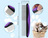 DS. DISTINCTIVE STYLE  Undercoat Rake for Dogs and Metal Dog Comb Dog Grooming Brush Cat Deshedder Double Sided Pets Deshedding Tool