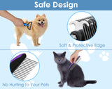 DS. DISTINCTIVE STYLE  Undercoat Rake for Dogs and Metal Dog Comb Dog Grooming Brush Cat Deshedder Double Sided Pets Deshedding Tool