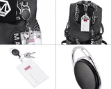 5 Pcs Retractable Badge Holders for Key Cards - Black