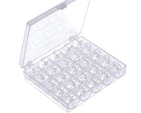 Sewing Machines Bobbins with Case 25 Pieces Plastic Bobbins