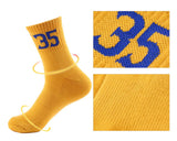 Crew Socks 4 Pairs Sport Socks with Numbers