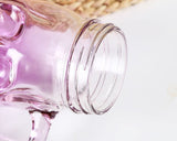 350 ml Skull Glass Cup with Lid and Straw