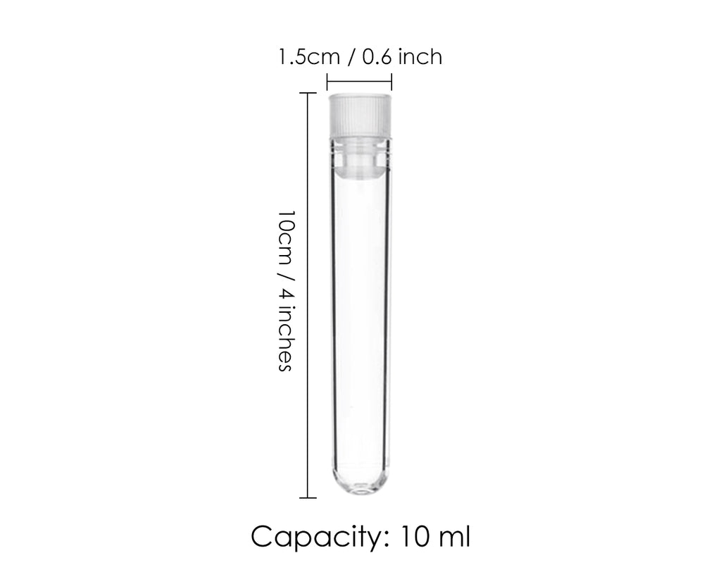 Plastic Test Tubes with Caps 30 Pieces Laboratory Tubes