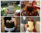 Wedding Cake Topper 3 Pieces Mr & Mrs Cake Decoration for Wedding Cakes