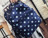 Dot Print Casual Style School Backpack - Blue