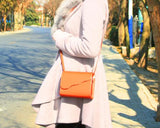 Classic Mini PU Leather Shoulder Bag - Brown