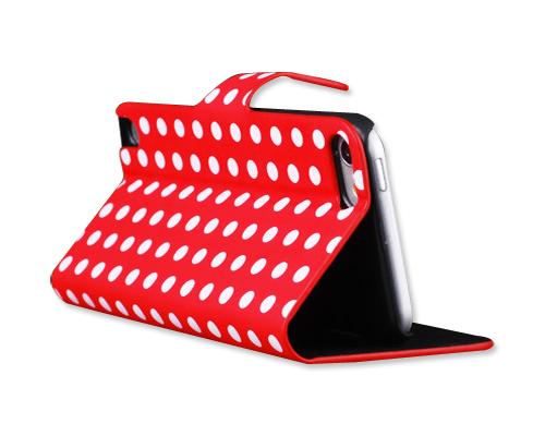 Spot Series iPod Touch 5 Flip Leather Case - Red