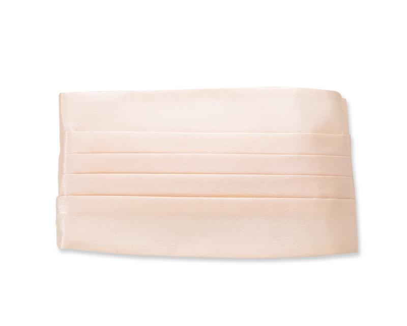 Men Handcrafted Wedding Tuxedo Satin Cummerbund - Peach