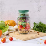 Salad Jar Leakproof 4.5 Cup Side-Open Portable