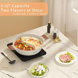 Divided Hot Pot 5QT Nonstick Double Flavor - Beige