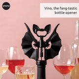 Bat Wine Corkscrew 2-in-1 Bottle Opener - Black