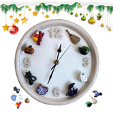 Magnetic Seasonal Wall Clock 8in Battery Operated