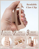 Silicone Hair Claw Clips Pack of 4