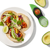 Avocado Slicer 3-in-1 Splits Pits Slices - Green