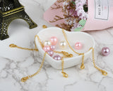 Stainless Steel Necklace Extenders Set of 5 - Gold