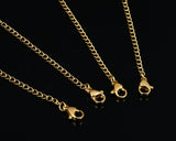 Stainless Steel Necklace Extenders Set of 5 - Gold