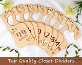 Baby Clothes Organizer Wooden Closet Dividers for Nursery Decor Set of 8 Baby Hanger Organizer by Months