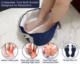 Foot Soaking Tub Collapsible Bucket with Handle 4.7 Gallon/18 L Portable Wash Bag