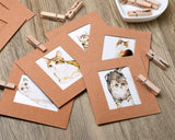 Pictures Wall Decor Hanging Mini Picture Frame, 10 Pieces Paper 2x3 Frame with String and Clips