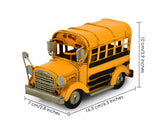 Handcrated Metal School Bus Retro Classic Vehicle Desk Decor