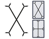 Sheet Straps 2 Pieces Mattress Sheet Holder Straps for Queen/King Size Bed Suspenders Twin XL Adjustable Elastic Bands and Corner Clips