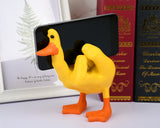 Middle Finger Duck Joke Gifts Duck You Figurine 5.7 Inch Statue Funny Desk Decor Cell Ph Holder Resin Decoration