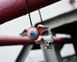 Rear View Mirror Accessories Car Hanging Ornament Skull Eyeball Goth Decor Fun Halloween Decorations