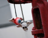 Rear View Mirror Accessories Car Hanging Ornament Skull Eyeball Goth Decor Fun Halloween Decorations