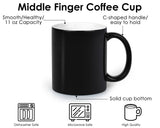 Color Changing Mug Magic Mug for Sublimation Ceramic Middle Finger Coffee Cup 11 oz/320 ml for Birthday Funny Christmas Gifts