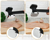 Meat Tenderizer Dual-side Kitchen Mallet Chicken Pounder Flattener with Comfortable Handle 9.6 Inch Meat Hammer