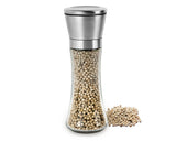 Salt and Pepper Grinder 7.9 Inch Premium 304 Stainless Steel Adjustable Pepper Mill Tall Size Manual Glass Bottle Shaker for Home, Kitchen, Barbecue