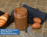 Peanut Butter Stirrer Stainless Steel Natural Peanut Butter Mixer Fits 16-26 oz Jars