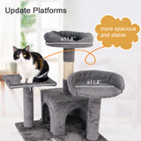 Tall Cat Tree Tower for Small Cats 63 Inch Cat Climbing Frame Multi-Level Cat Furniture with Cat Condo and Scratching Post