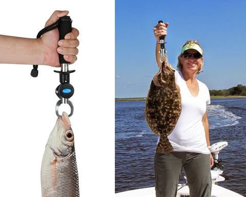 Fish Gripper with Retractable Fish Measuring Tape Fish Lip Gripper with Scale for Fishing