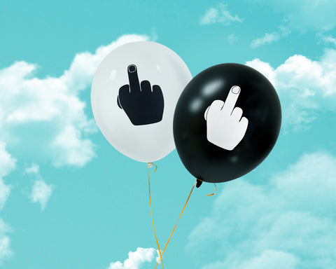Middle Finger Balloons 12 Inch Latex Balloons Set of 12 Party Balloons Funny Birthday Decorations for Men and Women