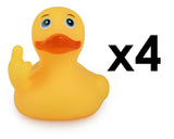 Large Middle Finger Rubber Duck Yellow Rubber Duck 3.07 Inch Funny Car Ornaments Duck for Car Dashboard Decoration, Computer Monitor Decor