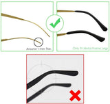 Eyeglass Metal Frame End Tips 6 Pairs Silicone Ear Sock Pieces Tubes Anti-slip Replacement Glasses Ear Cushion for Thin Metal Eyeglass Legs
