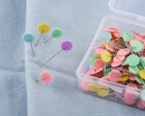 Sewing Pins 200 Pieces Flat Head Pins with Box for Dressmaker