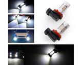 2 Pcs 80W LED Headlight Fog Light Bulbs - Super White
