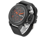 Megir Waterproof Men's Quartz Watch - Black