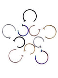 Stainless Steel Nose Ring Set of 10