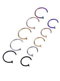 Stainless Steel Nose Ring Set of 10