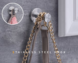 Stainless Steel Wall-Mount Robe Hook Set of 6