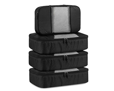 Packing Cubes Set of 4 Travel Luggage Organizer 3 Medium and 1 Small