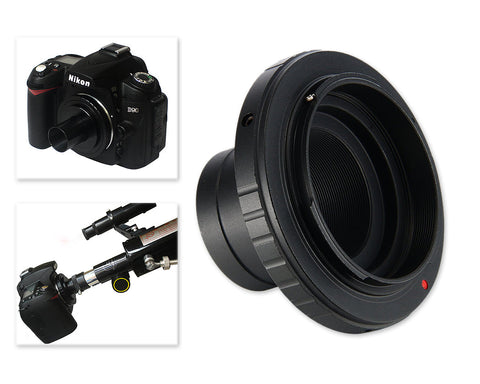 1.25" Nikon Telescope Adapter and Extension Tube with T2 Ring to F Mount DSLR Cameras