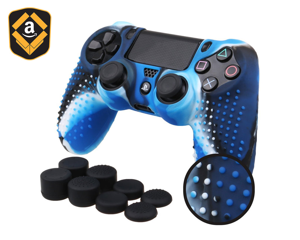 Camouflage Series Silicone Protective Case for PS4 Controllers - Blue