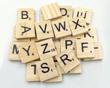 Wooden Alphabet Letters 200 Pieces Scrabble Tiles Replacement