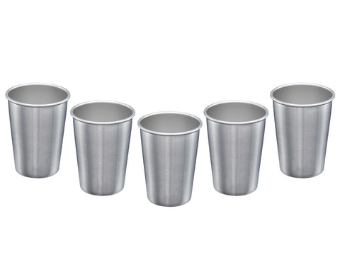 Stainless Steel Cup 5 Pieces 17 Ounce Stainless Steel Pint Cup Tumblers