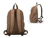 Plain Color Water Resistant Canvas Backpack with USB port - Khaki